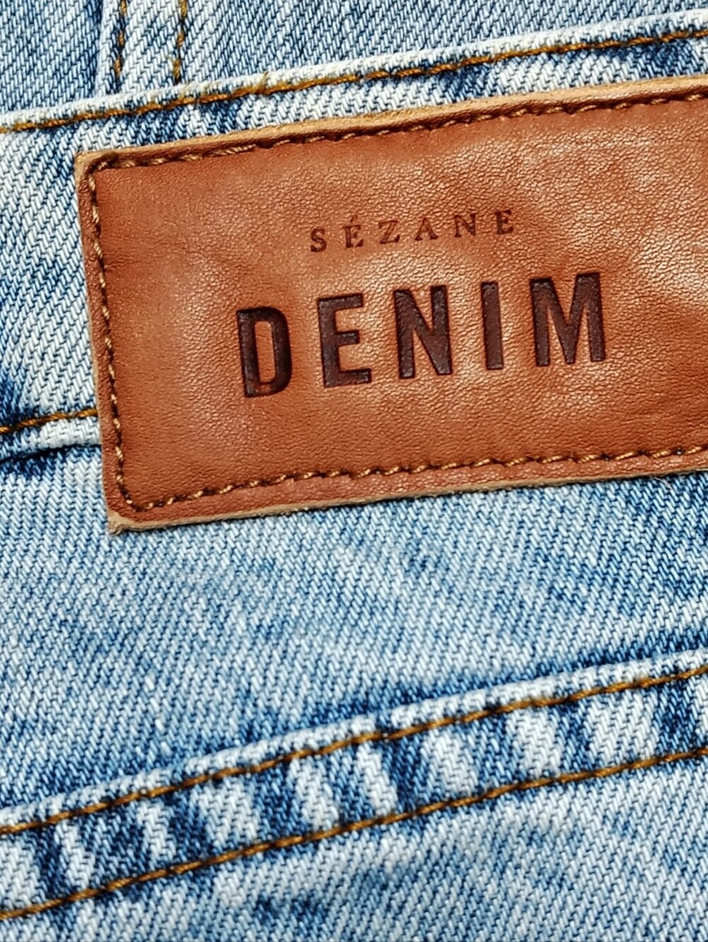 Sezane Brut Sexy "Washed" Women's 36 (25" Waist) Light Wash Minimalist French - Picture 9 of 14